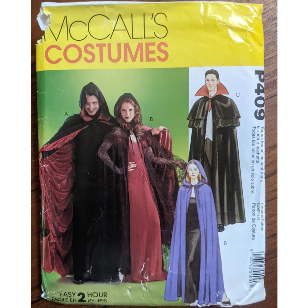 UNCUT McCall's Cape Costume Pattern P409